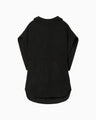 Sleeveless Knitted Hoodie - black