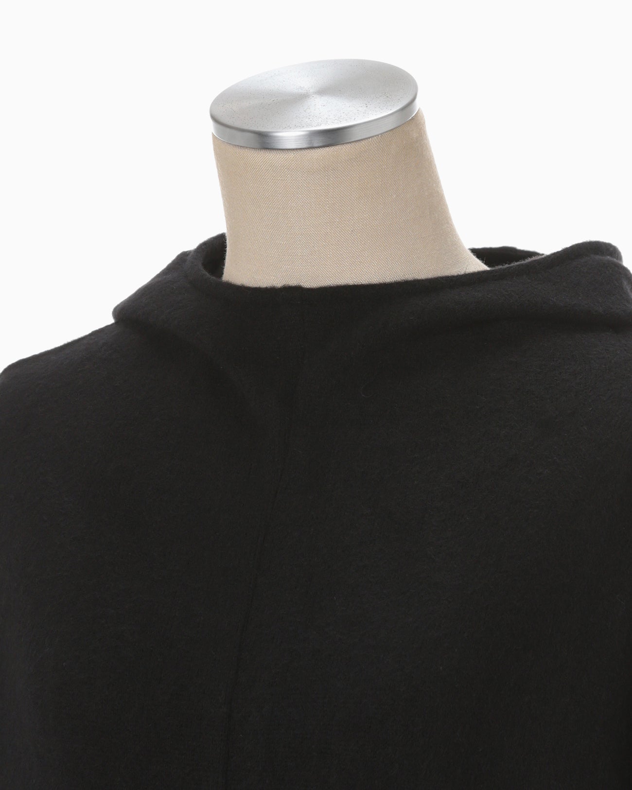 Sleeveless Knitted Hoodie - black