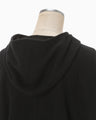 Sleeveless Knitted Hoodie - black