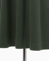 Mercerized Cotton High Neck Dress - khaki