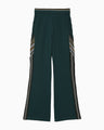 Stripe Jacquard Knitted Trousers - khaki