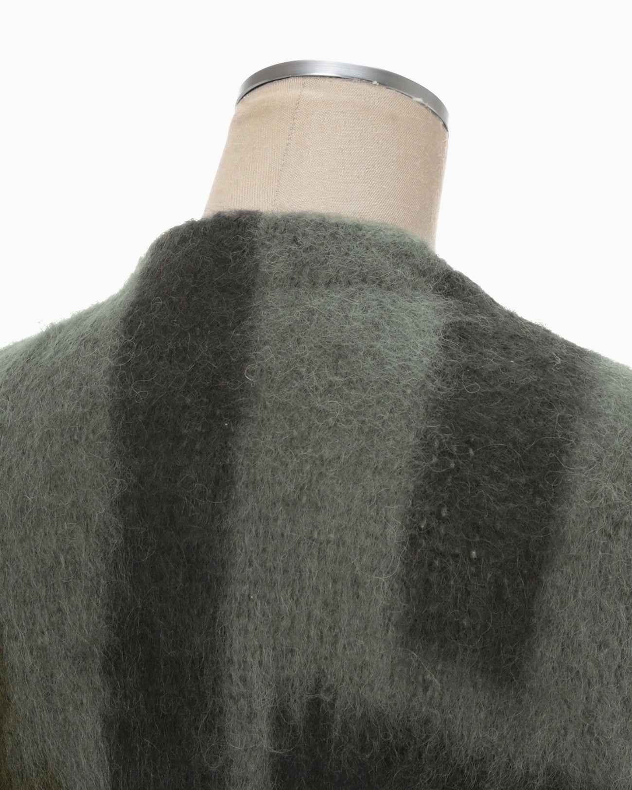 Origami Dyed Suri Alpaca Wool Knitted Cardigan - khaki