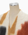 Origami Dyed Suri Alpaca Wool Knitted Cardigan - white