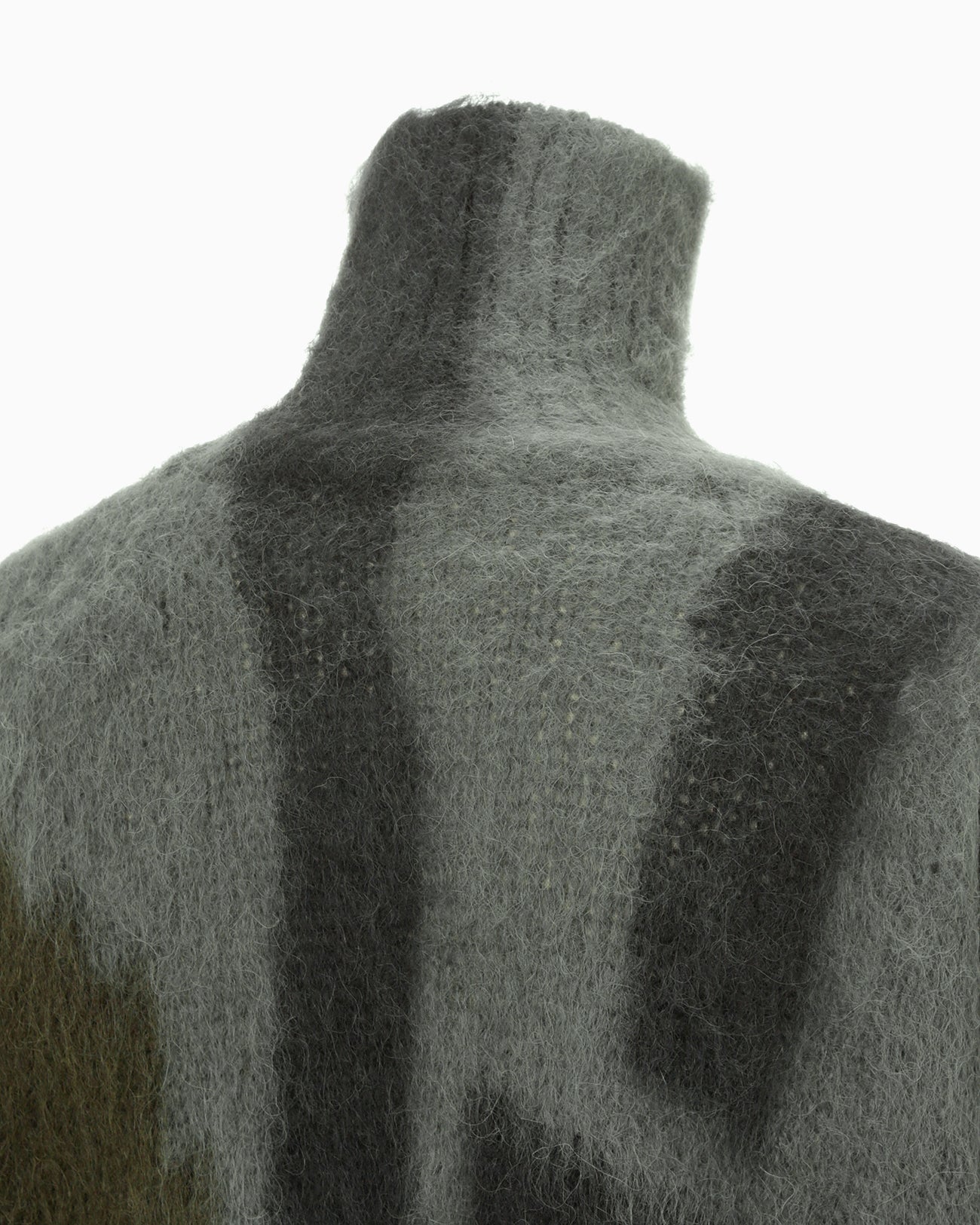 Origami Dyed Suri Alpaca Wool Knitted Pullover - khaki