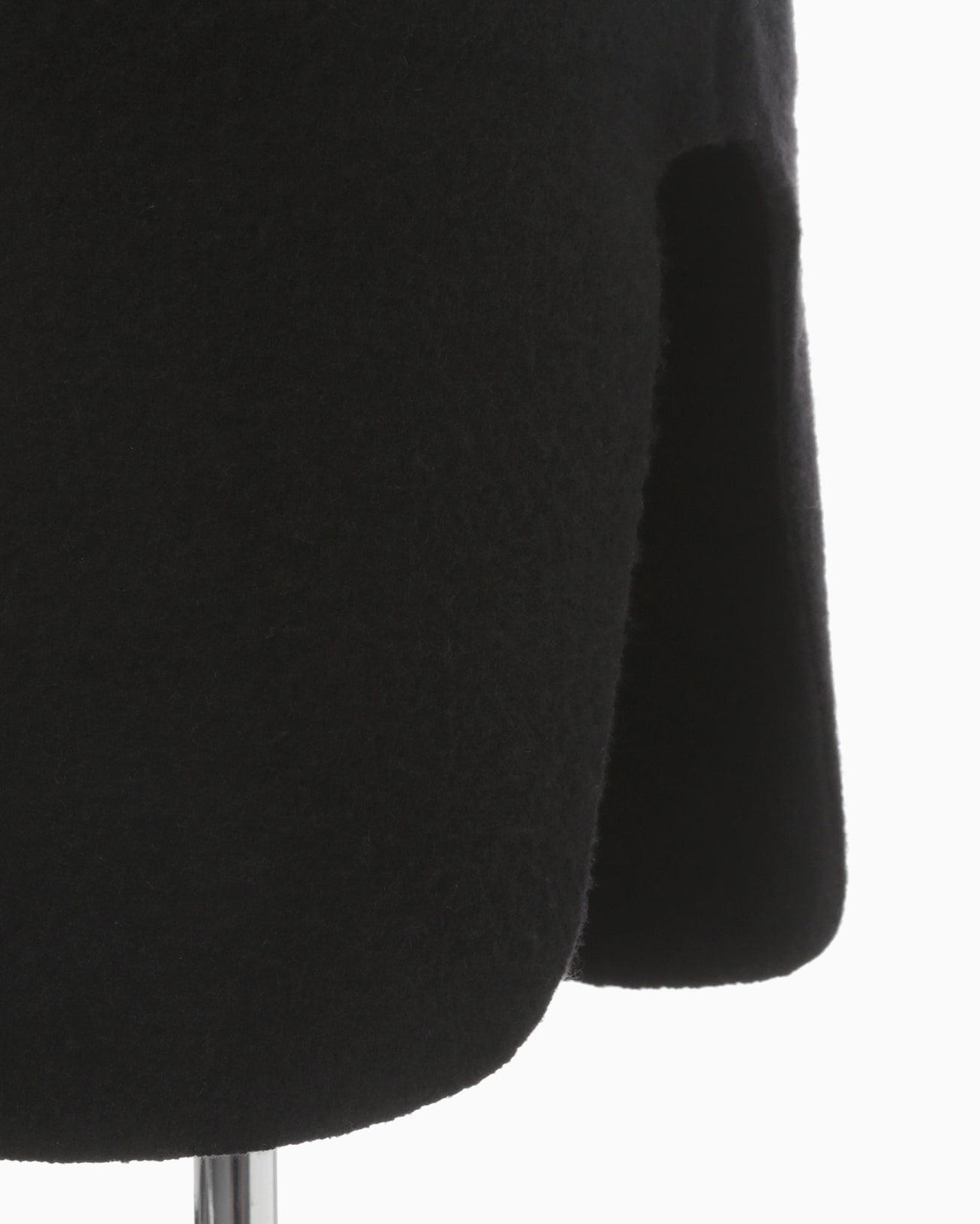 Wool Cashmere Frilled Knitted Dress - black