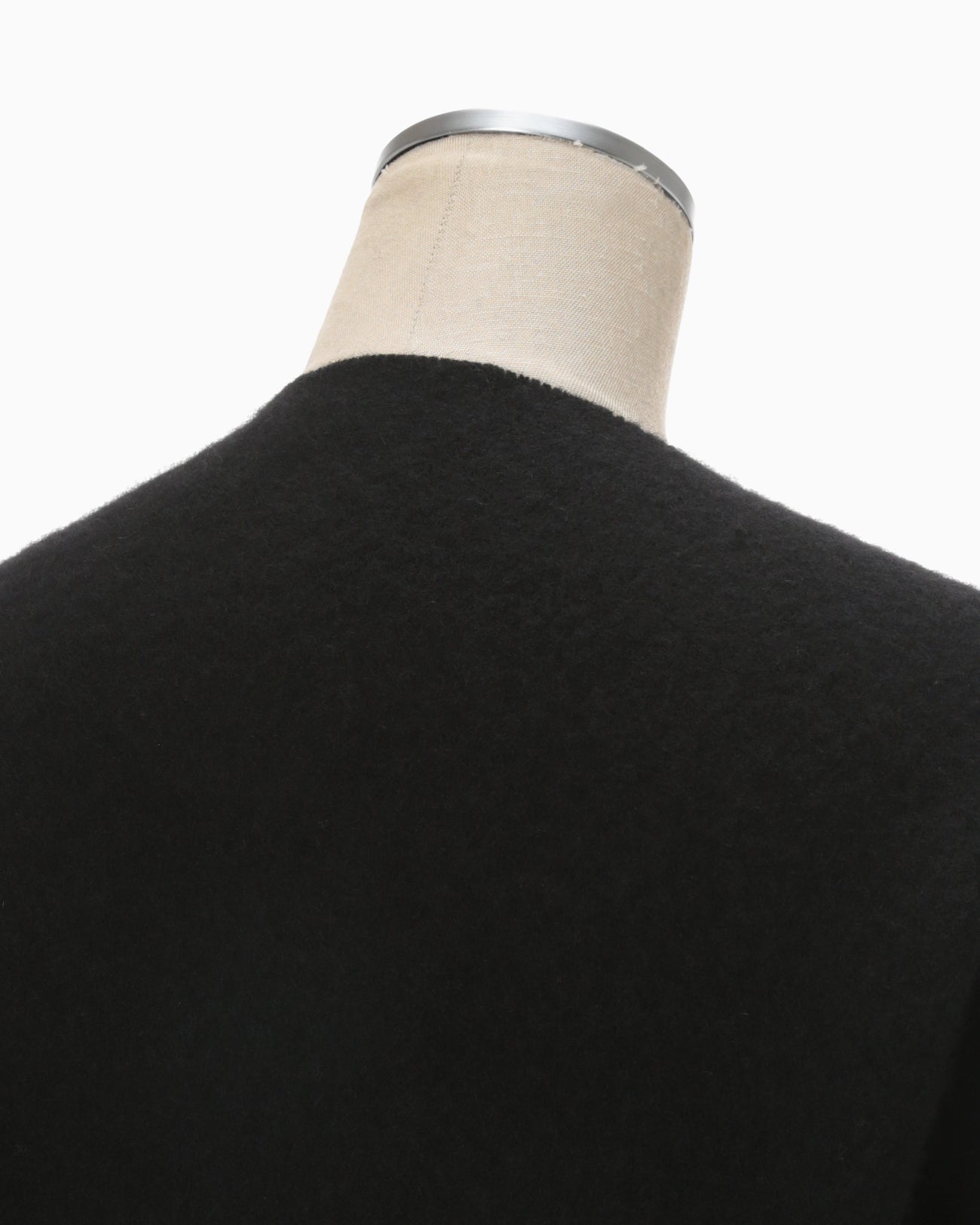 Wool Cashmere Frilled Knitted Dress - black