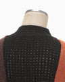 Basket Motif Knitted Vest - brown