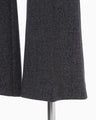 Wool Smooth Flared Trousers - navy