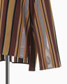 Raschel Jersey Torchon Lace Stripe Top - brown