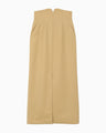 Wool Gabardine High Waisted Skirt - beige