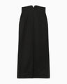 Wool Gabardine High Waisted Skirt - black