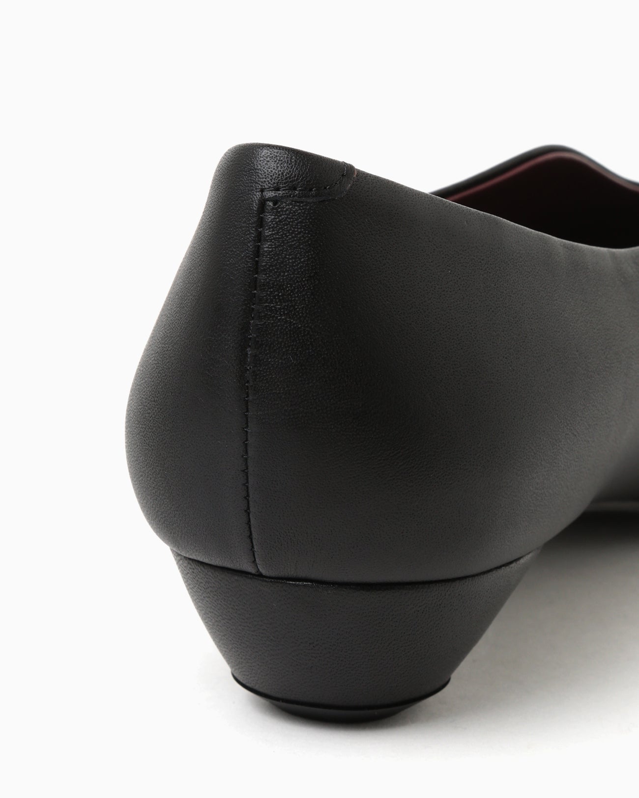 Curved Line Sling Back Calf Heels - black