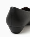 Curved Line Sling Back Calf Heels - black