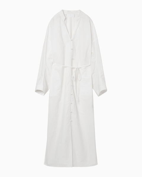 Nidom Cotton Shirt Dress - white