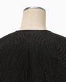 Floral Quilted Silk Jacket - black