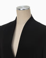 Collarless Double Breasted Suit Jacket - black