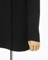 Collarless Double Breasted Suit Jacket - black