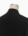 Collarless Double Breasted Suit Jacket - black