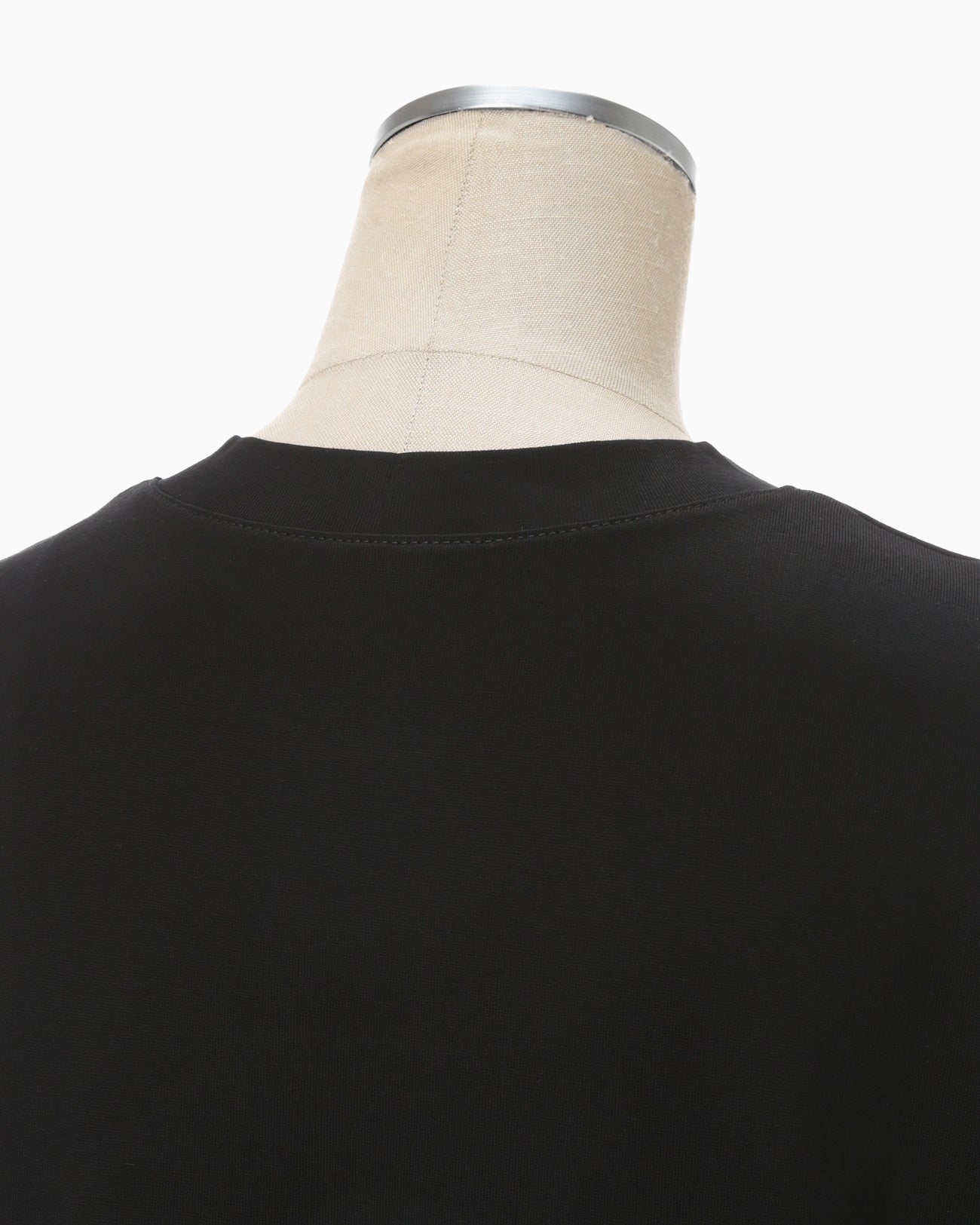 Suvin Cotton Jersey Emboridery Top - black