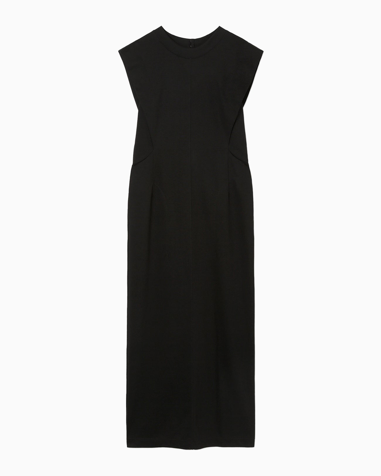 Cotton Jersey Sleeveless Dress - black