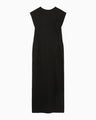 Cotton Jersey Sleeveless Dress - black