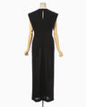 Cotton Jersey Sleeveless Dress - black