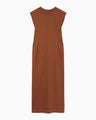 Cotton Jersey Sleeveless Dress - brown