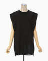 Cotton Jersey Sleeveless Top - black