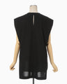 Cotton Jersey Sleeveless Top - black