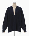 Brused Alpaca Knitted Top - navy