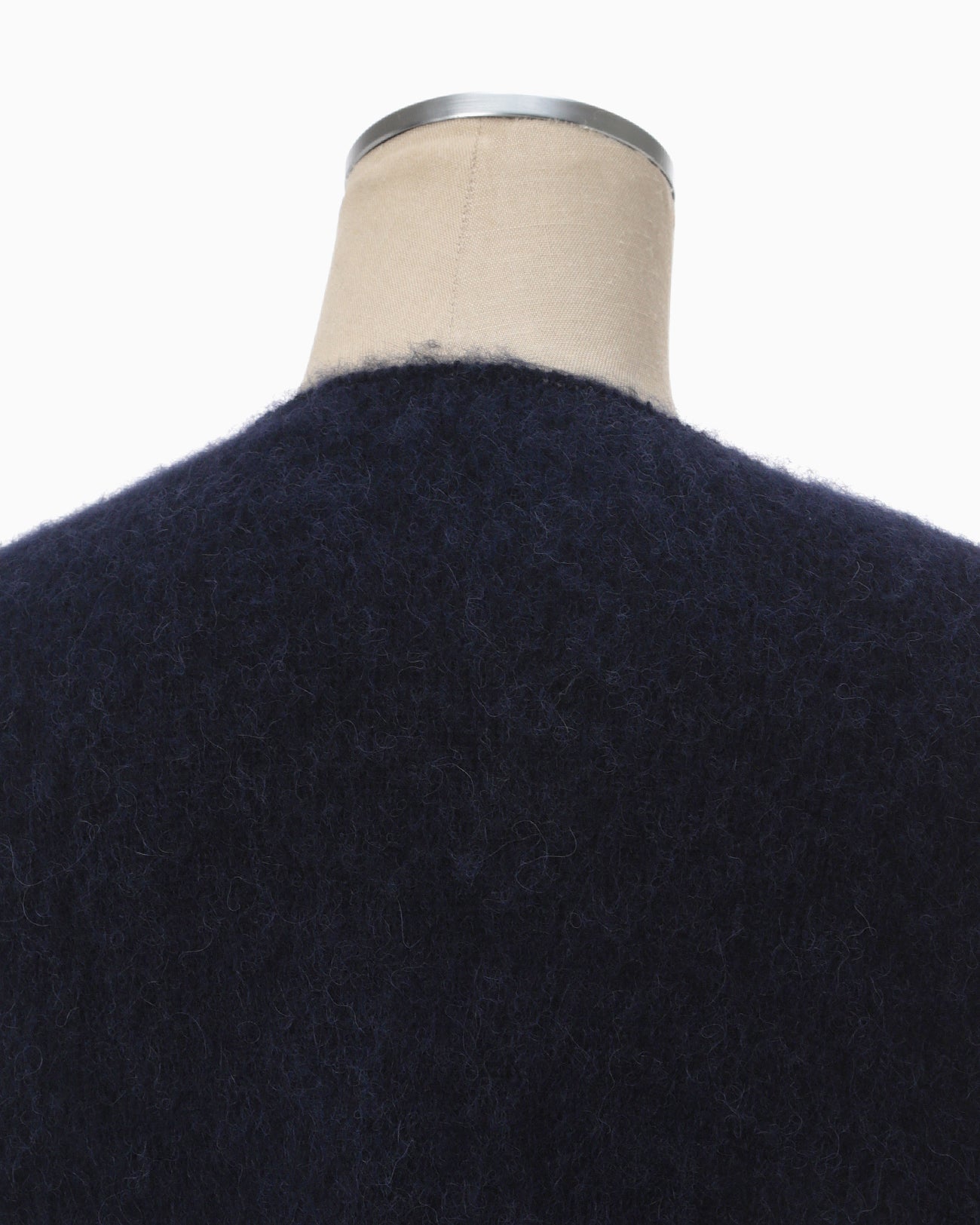 Brused Alpaca Knitted Top - navy