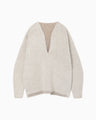 Brused Alpaca Knitted Top - beige