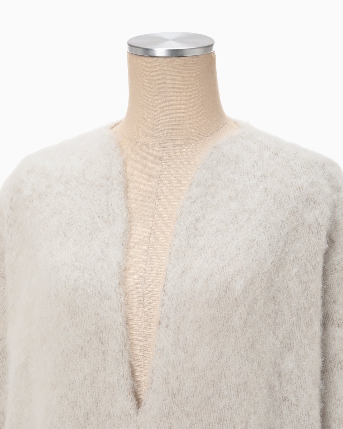 Brused Alpaca Knitted Top - beige