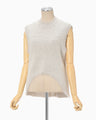 Brused Alpaca Sleeveless Knitted Top - beige