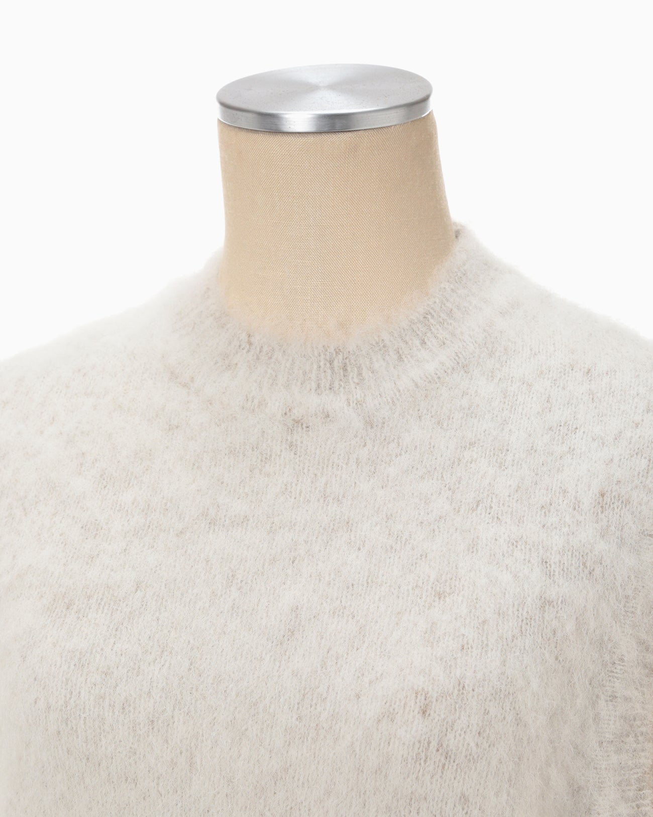 Brused Alpaca Sleeveless Knitted Top - beige