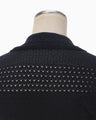 Lace Knitted Top - navy