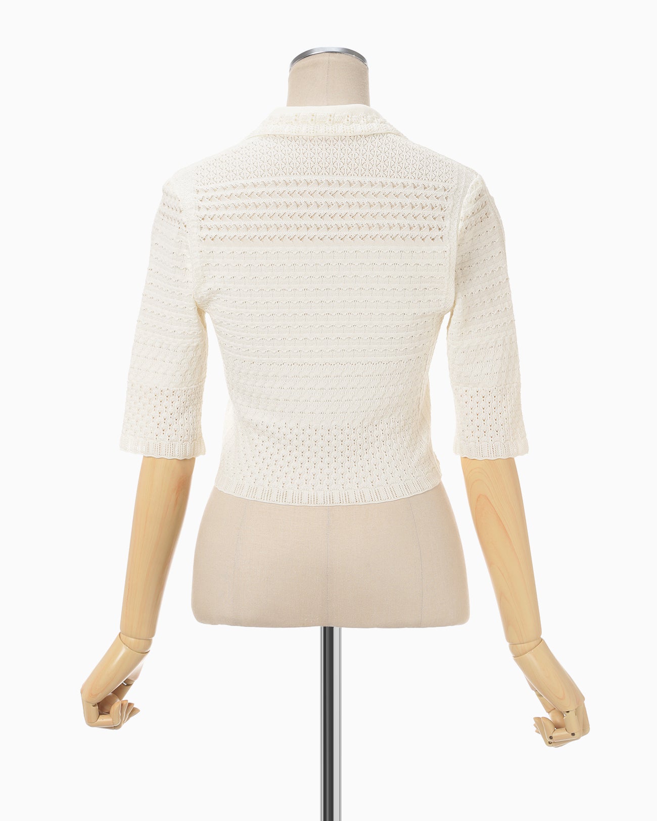 Lace Knitted Top - white - Mame Kurogouchi