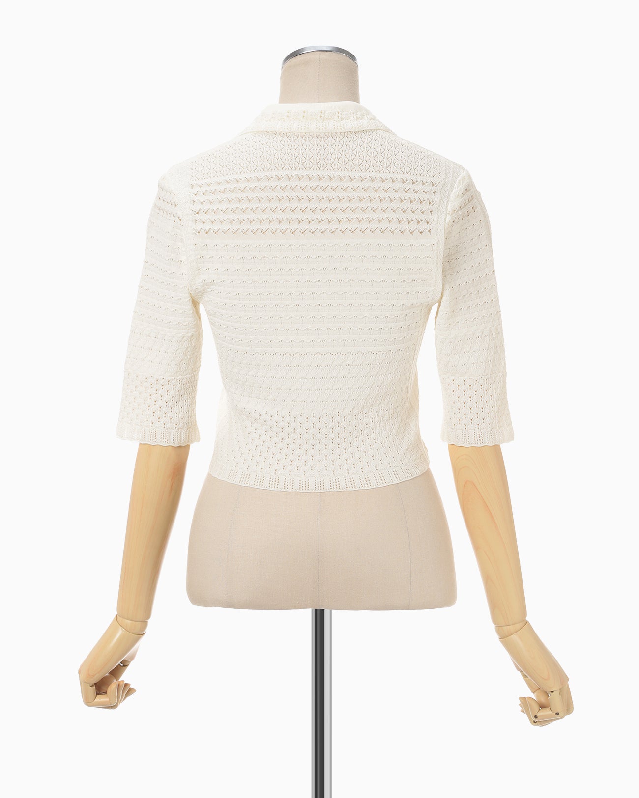 Mame Kurogouchi Lace Knitted Top - white