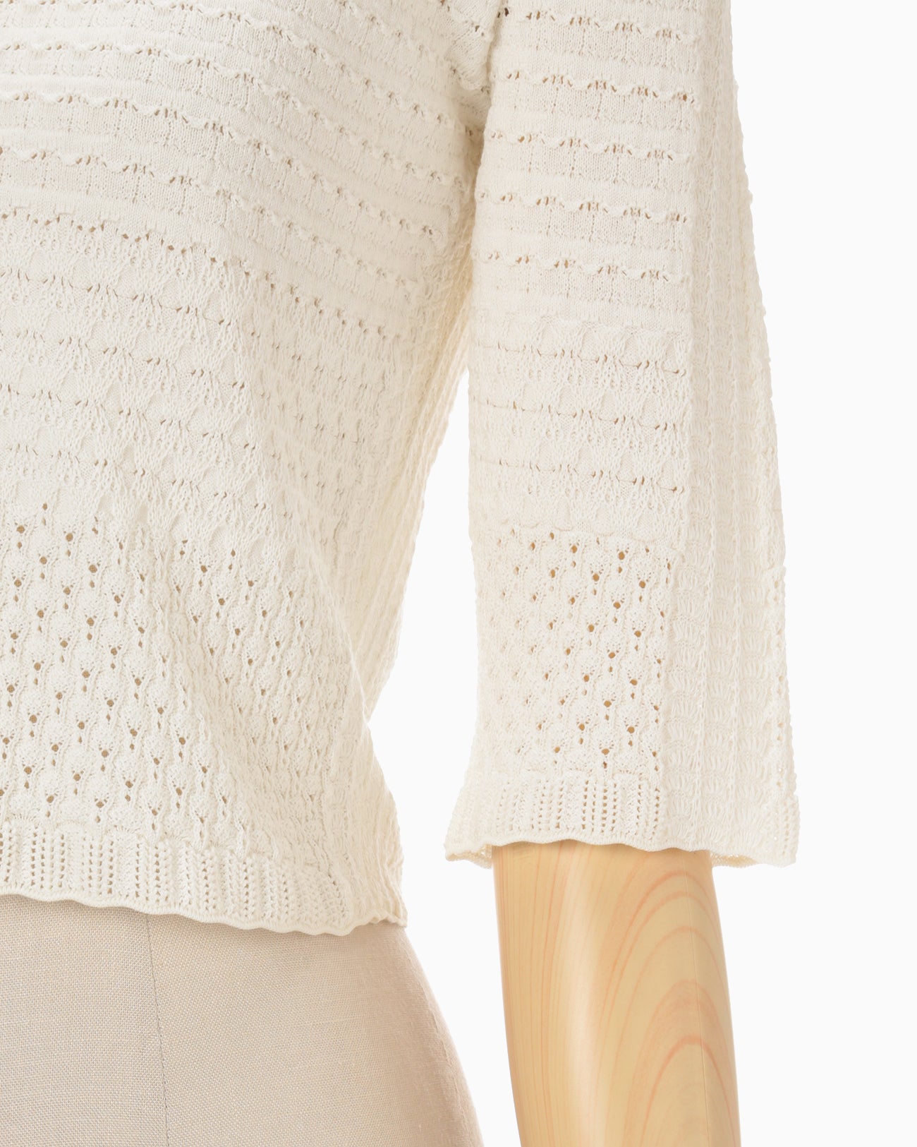 Lace Knitted Top - white