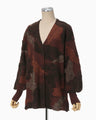 Pile Jacquard Knitted Cardigan - brown