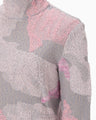 Pile Jacquard Knitted High Neck Top - lavender