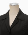 Silk Cupra Floral Embroidery Open Collar Shirt - black