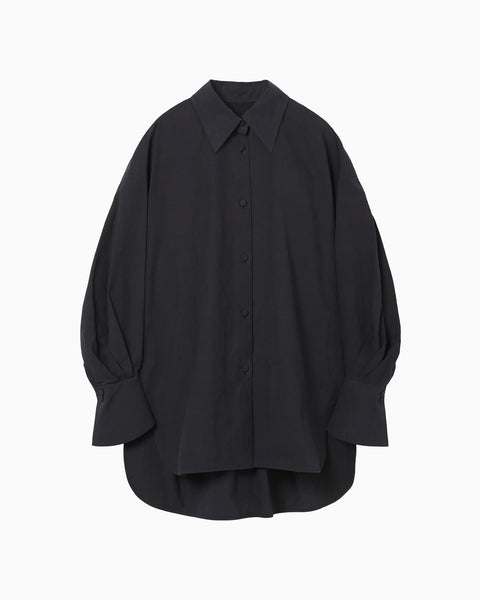 Nidom Cotton Oversized Shirt - navy