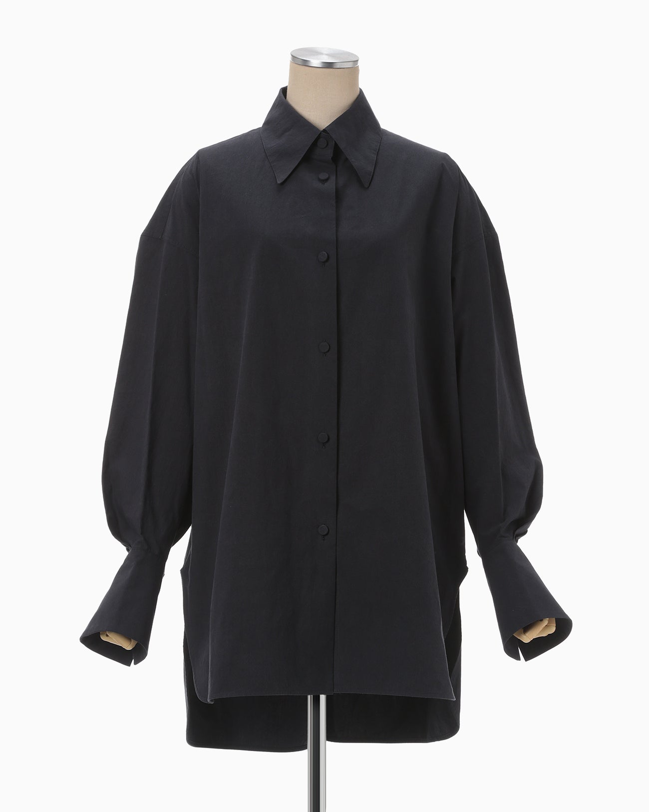 Nidom Cotton Oversized Shirt - navy