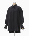 Nidom Cotton Oversized Shirt - navy