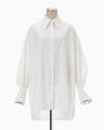 Nidom Cotton Oversized Shirt - white