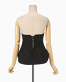 Floral Quilted Silk Bustier - black