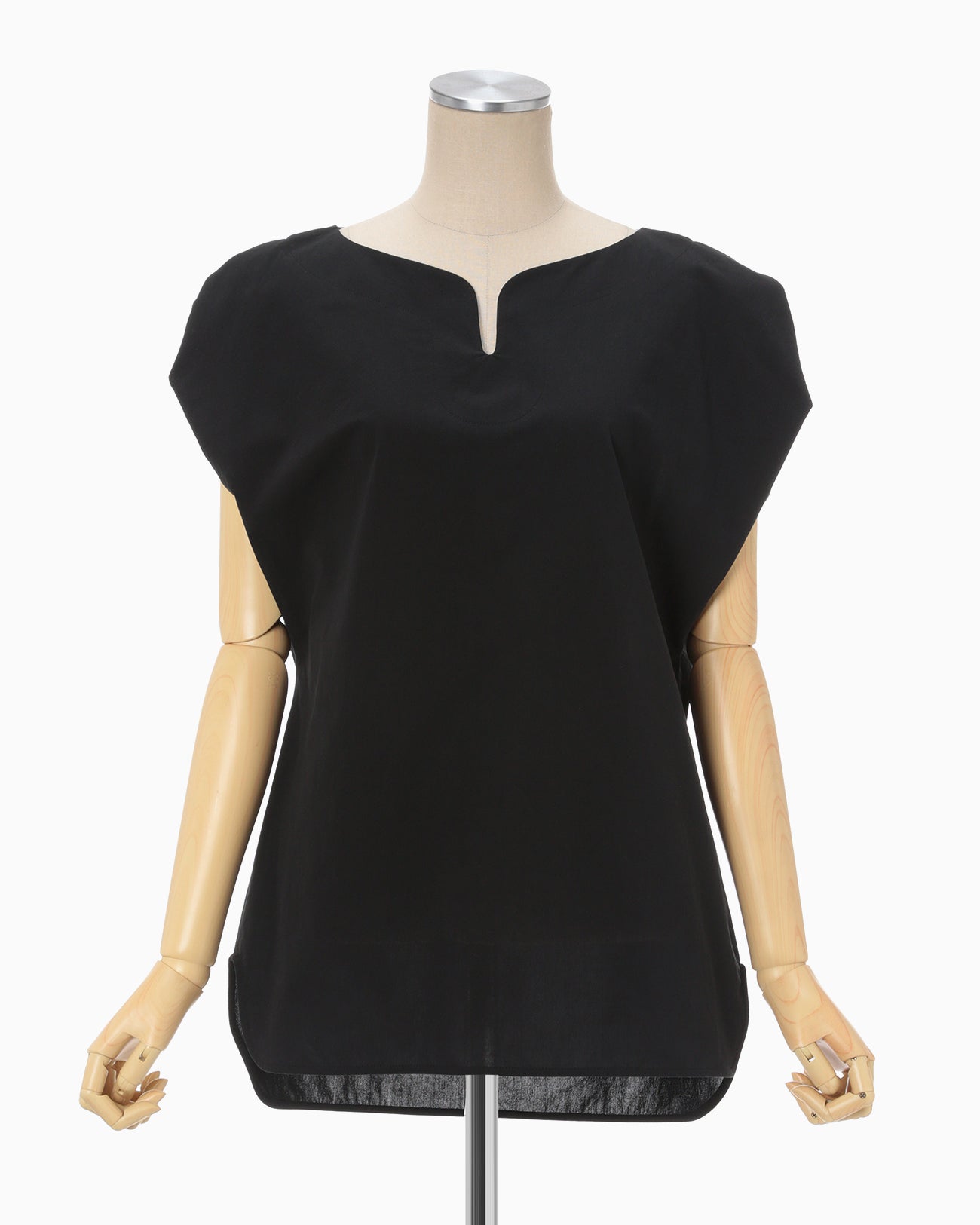 Dry Touch Cotton Blouse - black