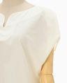 Dry Touch Cotton Blouse - ecru