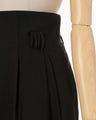 Linen Touch Triacetate Cocoon Skirt - black